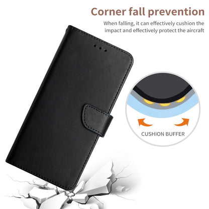 Nappa Texture Genuine Leather Outer Cover + Soft TPU Inner Shell Solid Color Stand Wallet Case for Oppo Reno6 5G