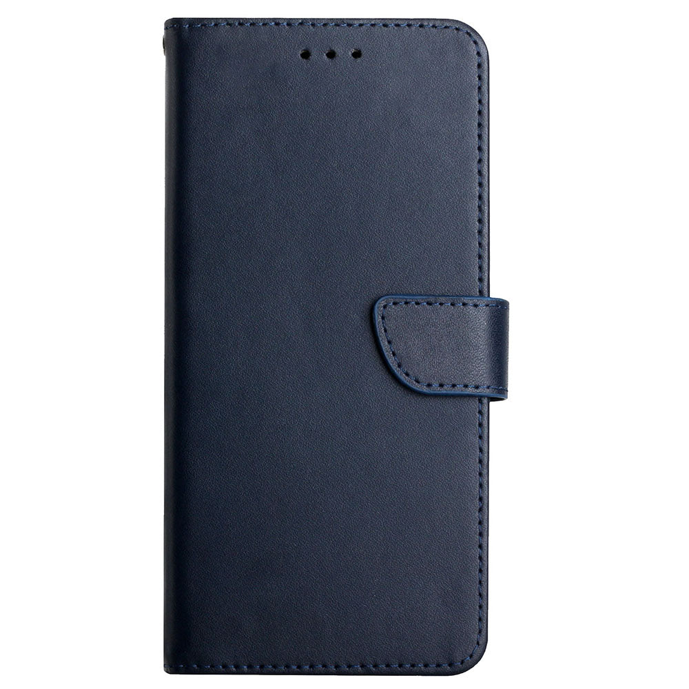 Solid Color Nappa Texture Genuine Leather Outer Cover + Soft TPU Inner Shell with Stand Wallet for Oppo Reno6 Pro+ 5G