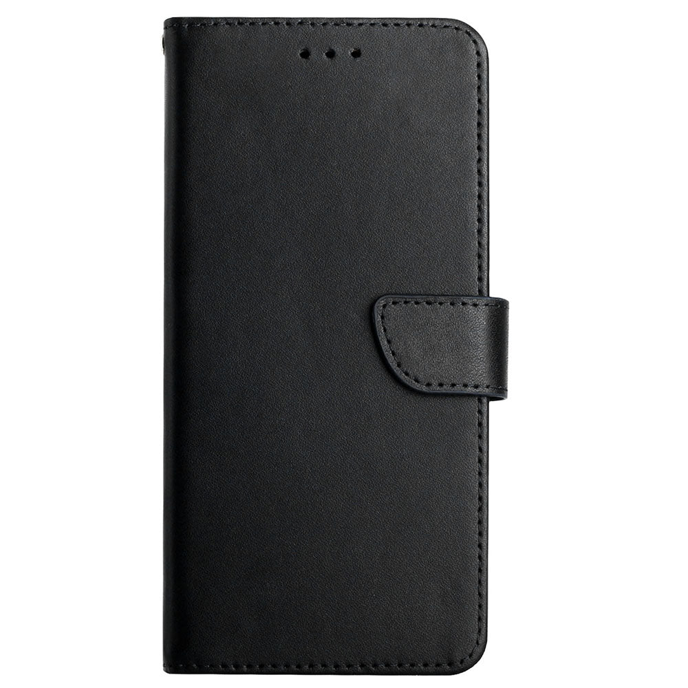 For Oppo Reno5 Pro 5G Genuine Leather Nappa Texture Case Solid Color Wallet Phone Cover with Stand