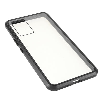 360 Degree Full Protection Metal + Tempered Glass Magnetic Absorption Hybrid Phone Case Shell for vivo V21 5G