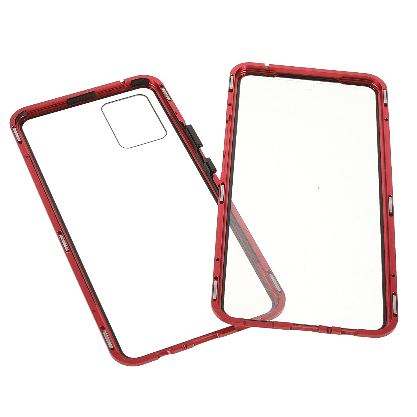 Ultra Clear Double-sided Tempered Glass + Metal Frame Magnetic Phone Case Cover for vivo V20