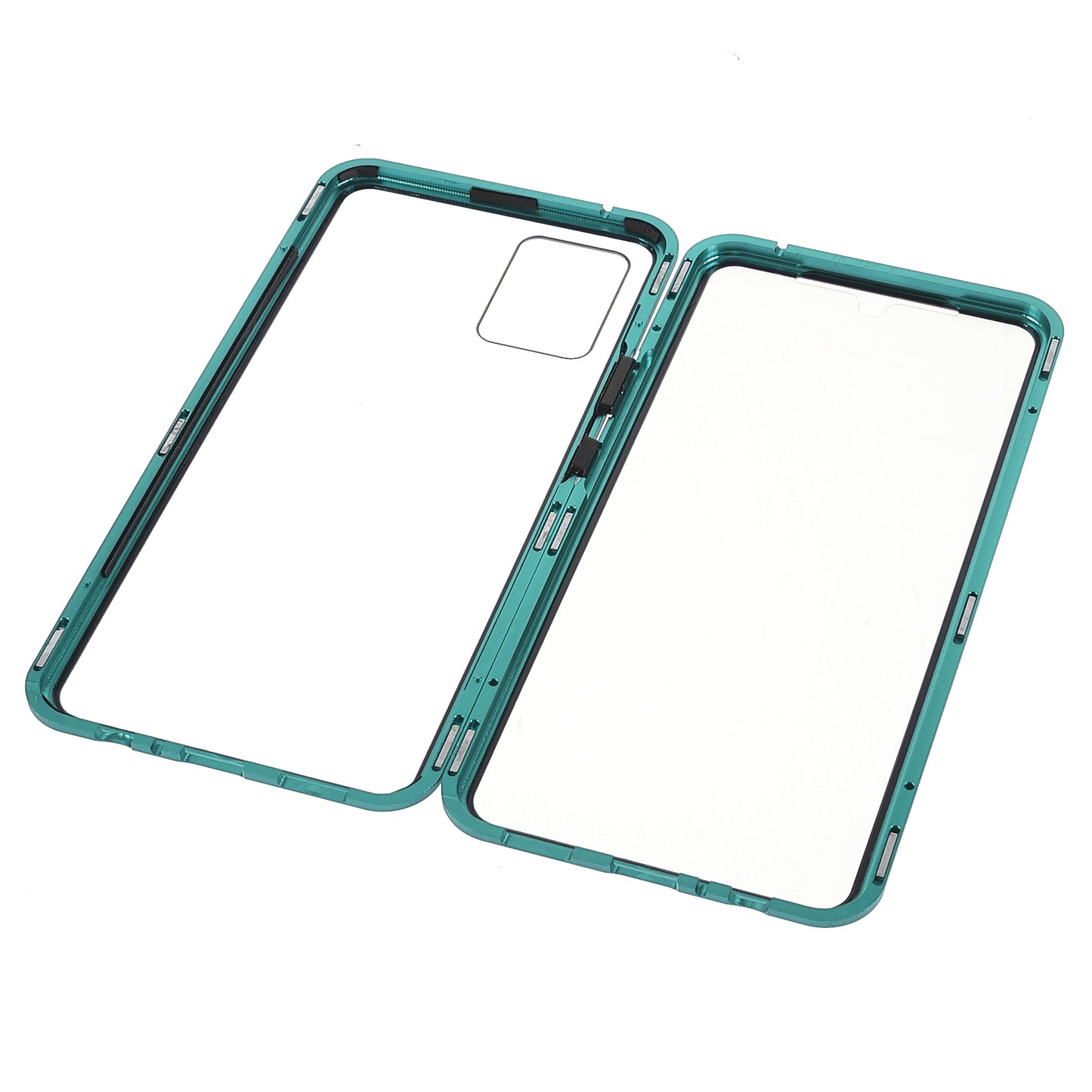 Ultra Clear Double-sided Tempered Glass + Metal Frame Magnetic Phone Case Cover for vivo V20