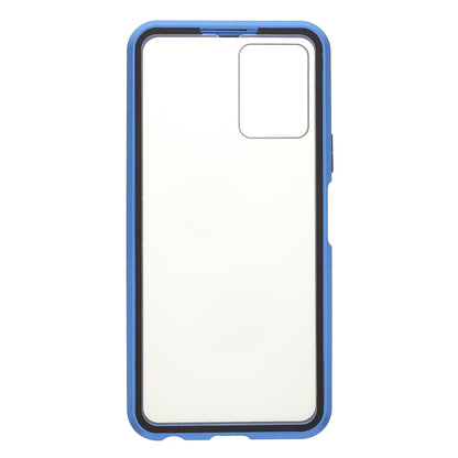 Double-sided Tempered Glass + Metal Frame Hybrid Phone Case Full Protection Cover with Magnetic Closure for vivo Y21