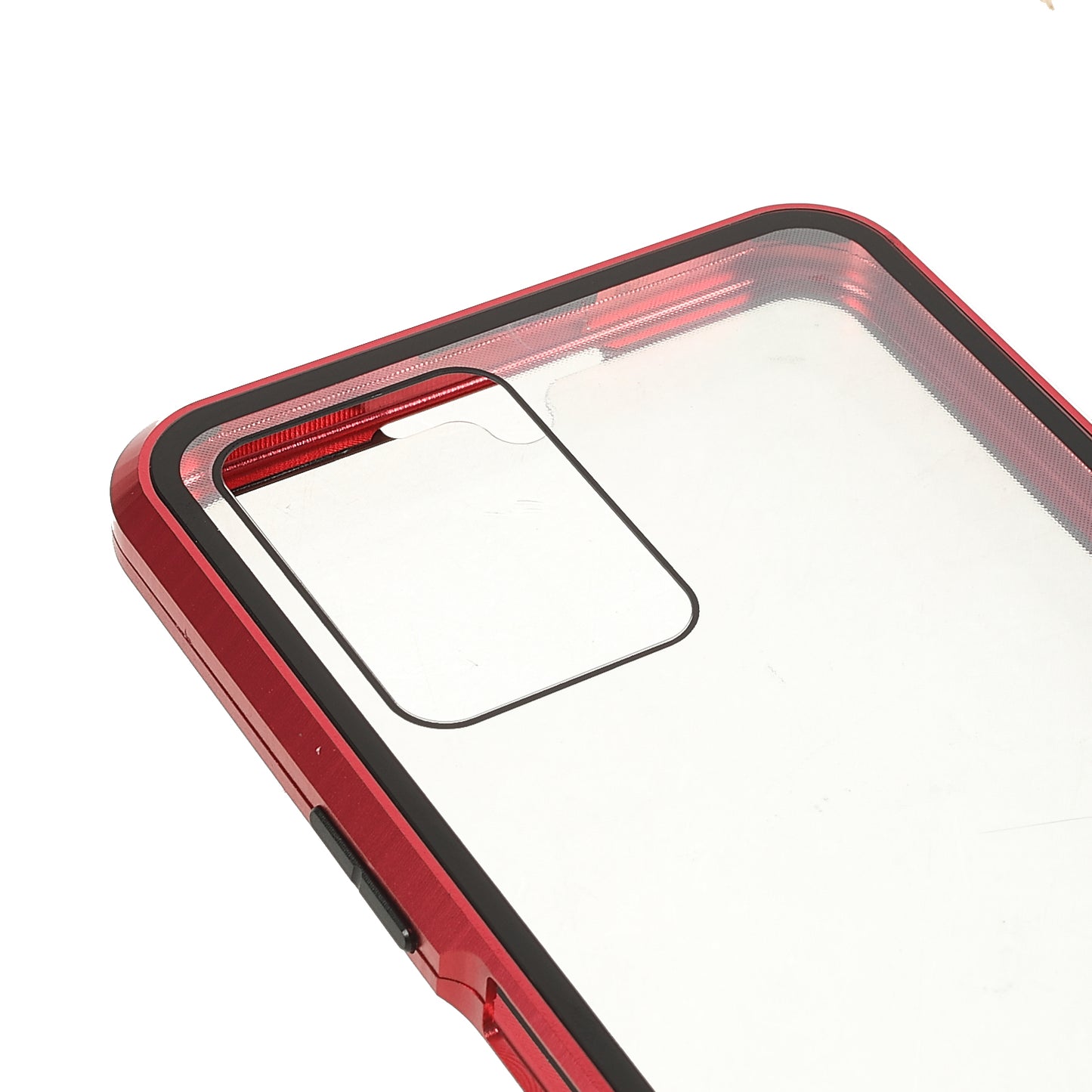 Double-sided Tempered Glass + Metal Frame Hybrid Phone Case Full Protection Cover with Magnetic Closure for vivo Y21