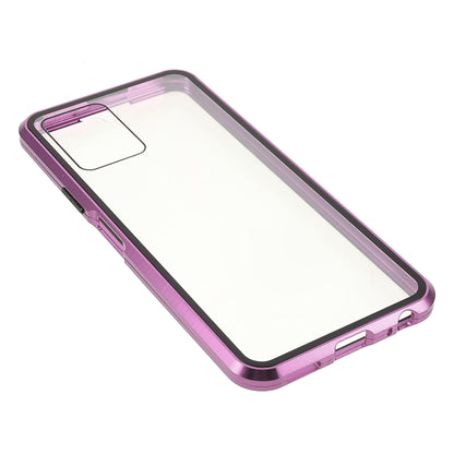 Double-sided Tempered Glass + Metal Frame Hybrid Phone Case Full Protection Cover with Magnetic Closure for vivo Y21