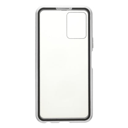 Double-sided Tempered Glass + Metal Frame Hybrid Phone Case Full Protection Cover with Magnetic Closure for vivo Y21