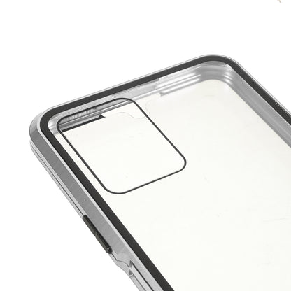 Double-sided Tempered Glass + Metal Frame Hybrid Phone Case Full Protection Cover with Magnetic Closure for vivo Y21