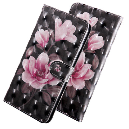 PU Leather Wallet Phone Cover 3D Pattern Printing Stand Flip Folio Case with Strap for Oppo A53 5G