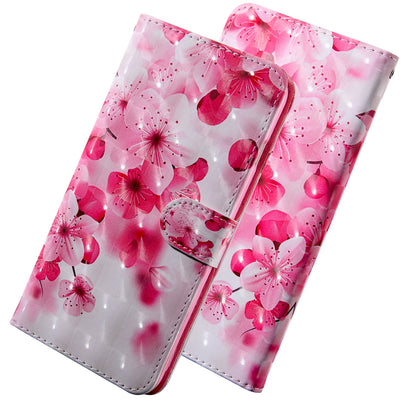 PU Leather Wallet Phone Cover 3D Pattern Printing Stand Flip Folio Case with Strap for Oppo A53 5G