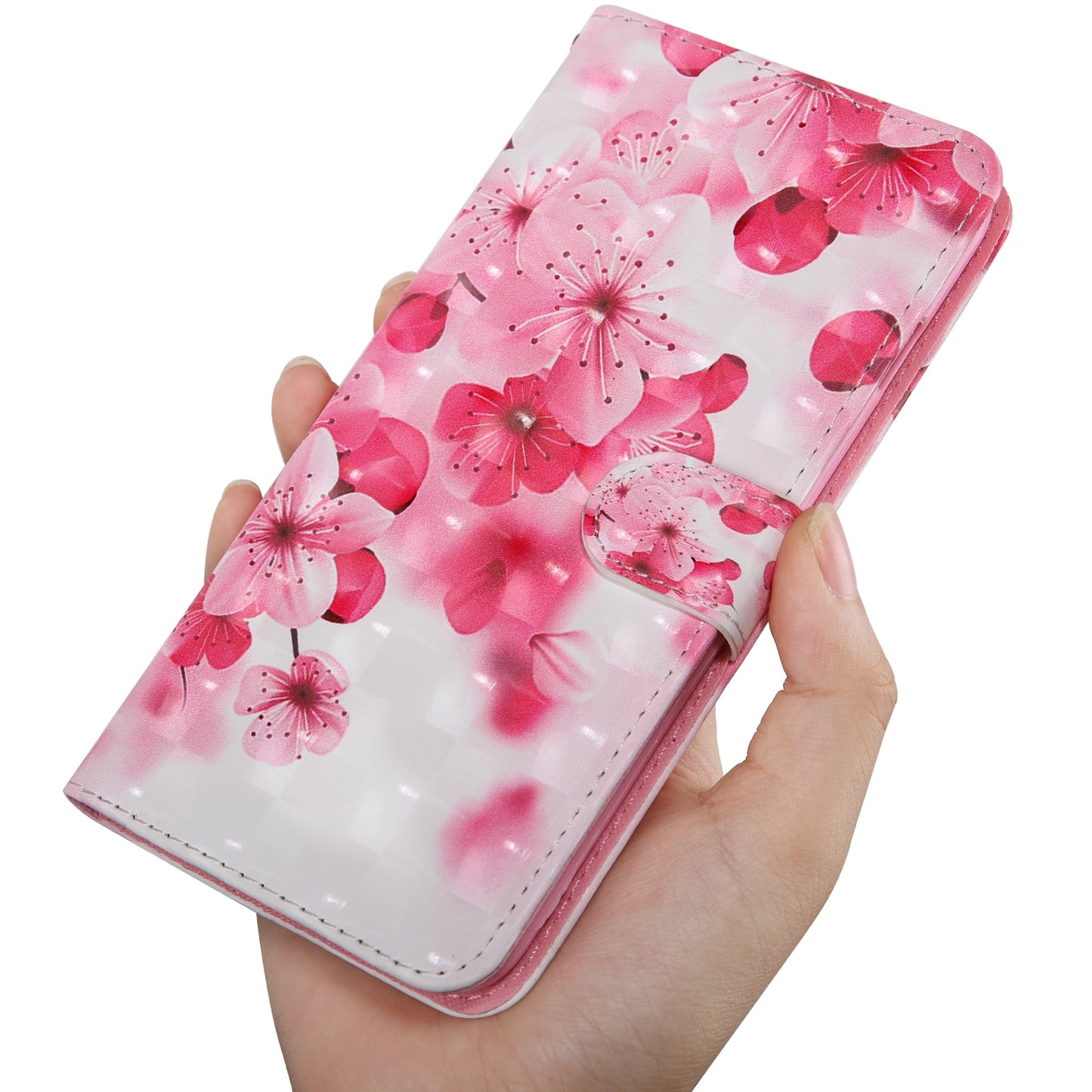 PU Leather Wallet Phone Cover 3D Pattern Printing Stand Flip Folio Case with Strap for Oppo A53 5G