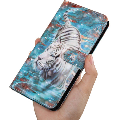 3D Pattern Printing PU Leather Soft TPU Inner Wallet Stand Flip Case with Strap for Oppo A16 / A16s / A54s / A54 4G / A55 5G