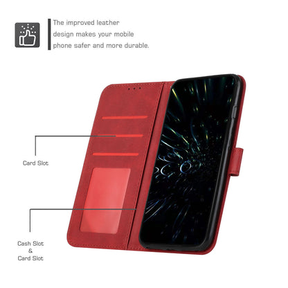 Stitching Lines Anti-fingerprint PU Leather Phone Protector Stand Wallet Cover Case for Oppo Reno5 4G/5G/Reno5 K/Find X3 Lite