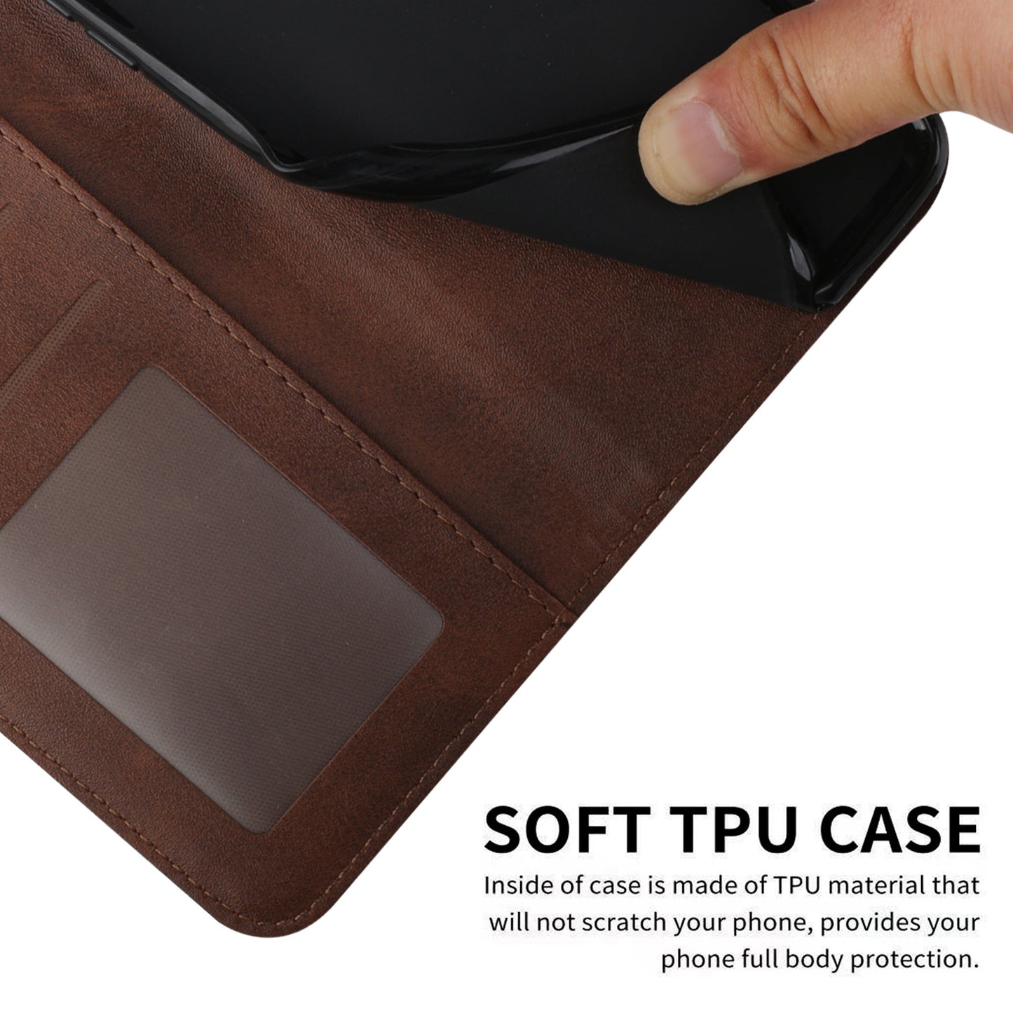 Fall Prevention Stand Feature Stitching Lines PU Leather Phone Wallet Cover Case for Oppo A16/A16s/A54s/A55 5G/A53s 5G