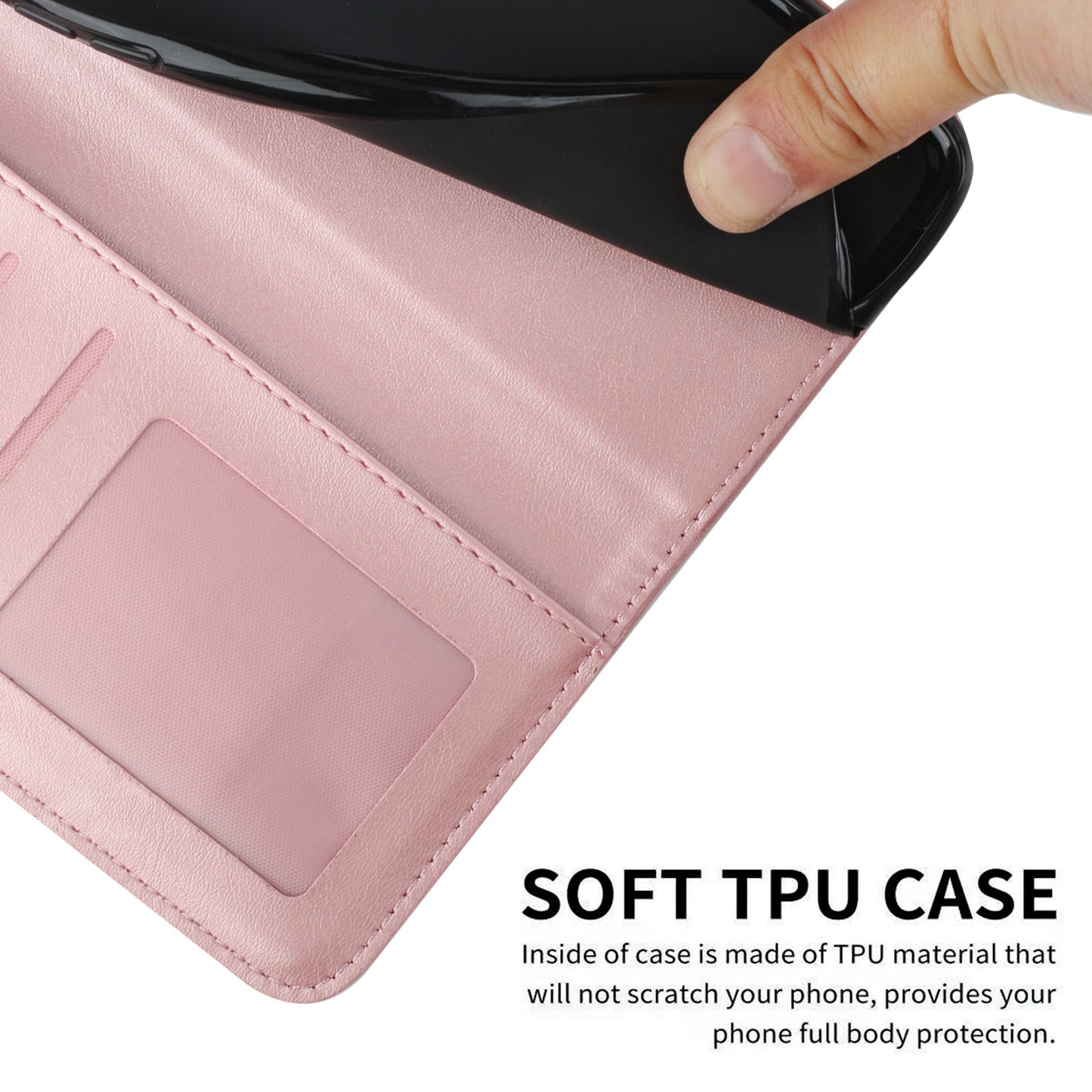 Fall Prevention Stand Feature Stitching Lines PU Leather Phone Wallet Cover Case for Oppo A16/A16s/A54s/A55 5G/A53s 5G