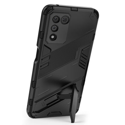 Scratch-resistant Drop-proof Soft TPU Hard PC Back Cover Shell with Kickstand for Oppo K9s 5G