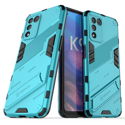 Scratch-resistant Drop-proof Soft TPU Hard PC Back Cover Shell with Kickstand for Oppo K9s 5G