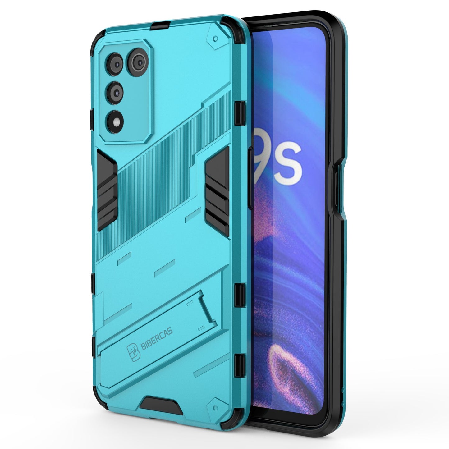 Scratch-resistant Drop-proof Soft TPU Hard PC Back Cover Shell with Kickstand for Oppo K9s 5G