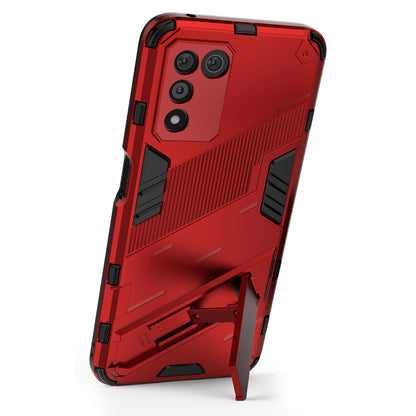 Scratch-resistant Drop-proof Soft TPU Hard PC Back Cover Shell with Kickstand for Oppo K9s 5G