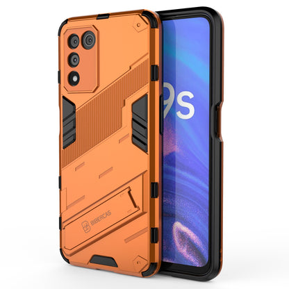 Scratch-resistant Drop-proof Soft TPU Hard PC Back Cover Shell with Kickstand for Oppo K9s 5G