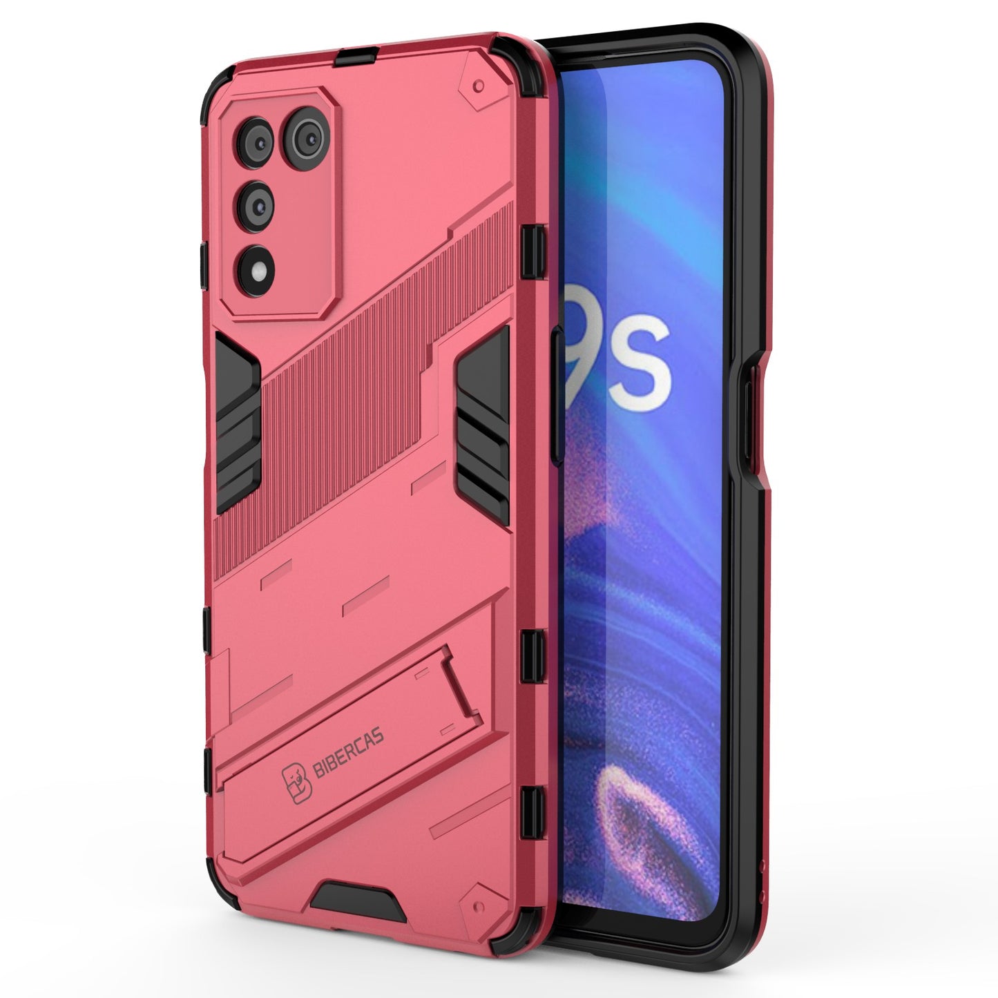 Scratch-resistant Drop-proof Soft TPU Hard PC Back Cover Shell with Kickstand for Oppo K9s 5G