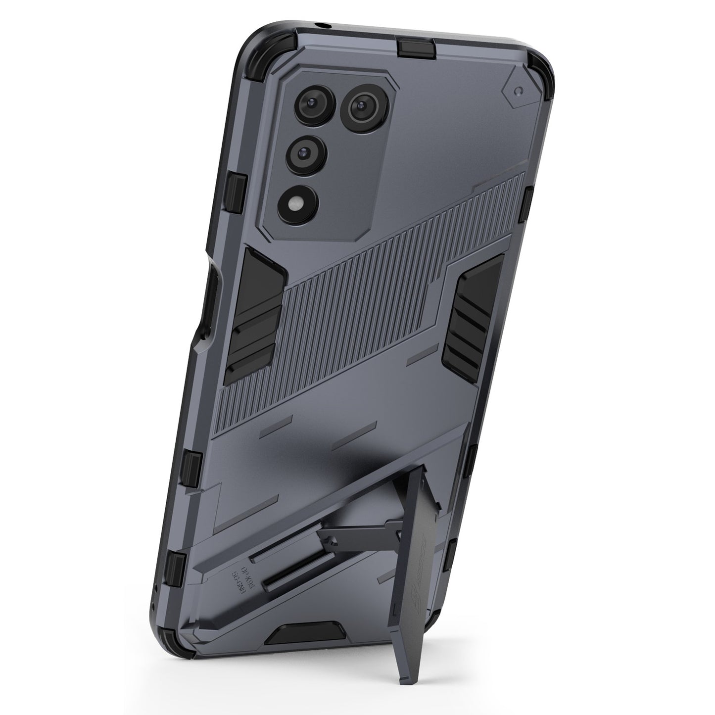 Scratch-resistant Drop-proof Soft TPU Hard PC Back Cover Shell with Kickstand for Oppo K9s 5G