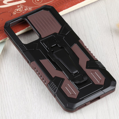 Drop-proof Kickstand Design PC + TPU Phone Case with Built-in Magnetic-absorbed Metal Plate Protective Cover for Oppo Reno6 5G