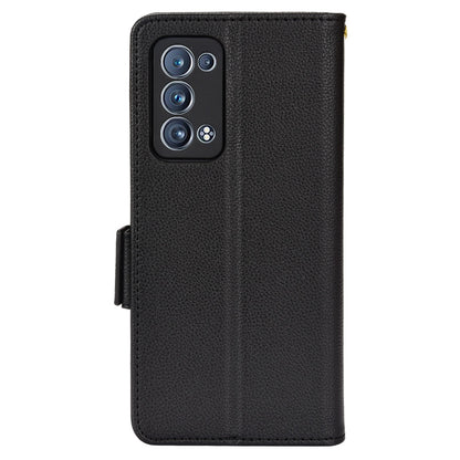 Well-protected Double Magnetic Clasp Litchi Texture PU Leather Stand Wallet Case Shell for Oppo Reno6 Pro+ 5G/Reno6 Pro 5G (Snapdragon)