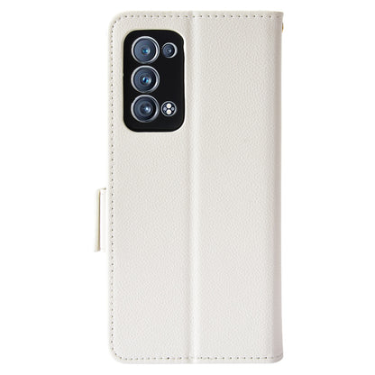 Well-protected Double Magnetic Clasp Litchi Texture PU Leather Stand Wallet Case Shell for Oppo Reno6 Pro+ 5G/Reno6 Pro 5G (Snapdragon)