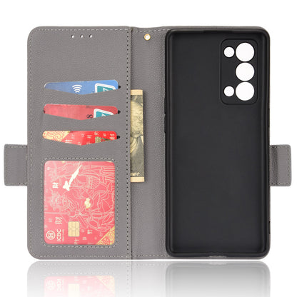 Well-protected Double Magnetic Clasp Litchi Texture PU Leather Stand Wallet Case Shell for Oppo Reno6 Pro+ 5G/Reno6 Pro 5G (Snapdragon)