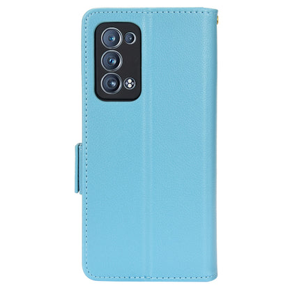 Well-protected Double Magnetic Clasp Litchi Texture PU Leather Stand Wallet Case Shell for Oppo Reno6 Pro+ 5G/Reno6 Pro 5G (Snapdragon)