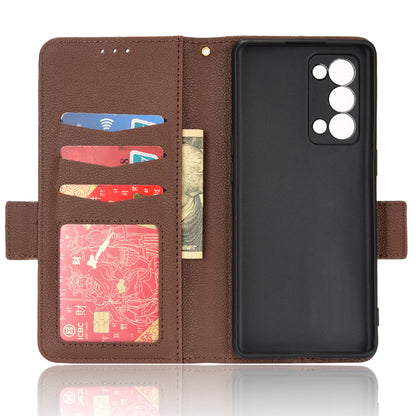 Well-protected Double Magnetic Clasp Litchi Texture PU Leather Stand Wallet Case Shell for Oppo Reno6 Pro+ 5G/Reno6 Pro 5G (Snapdragon)