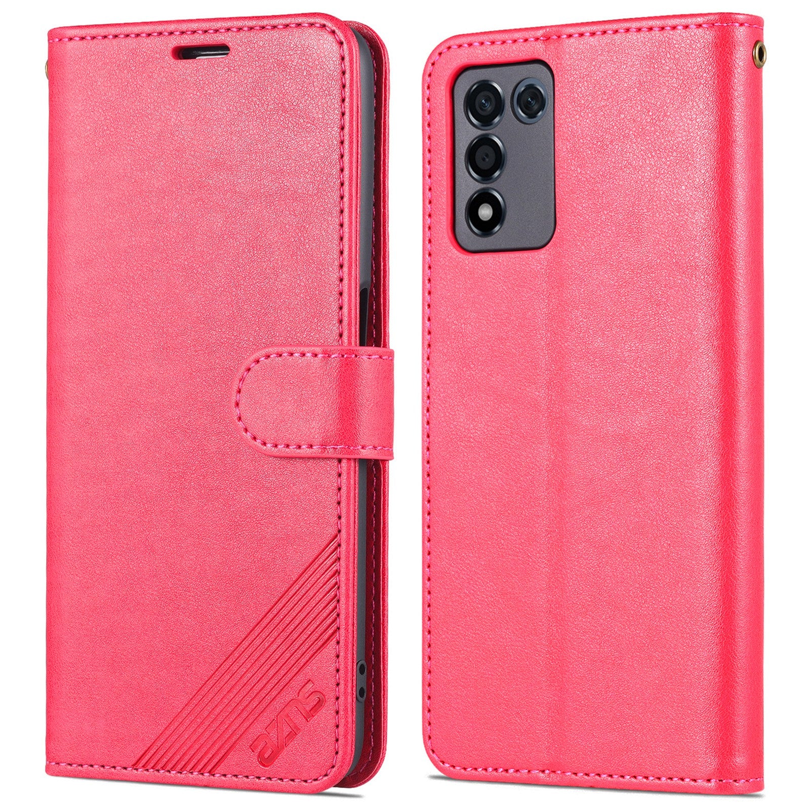 AZNS PU Leather Phone Case Stand Wallet Protective Cover for Oppo K9s/Realme Q3s