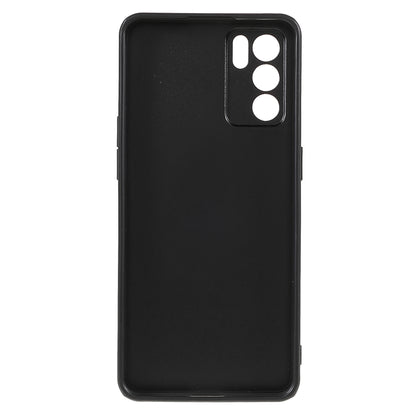 Litchi Texture Genuine Leather Coating TPU + PC Shockproof Phone Case Cover for Oppo Reno6 5G