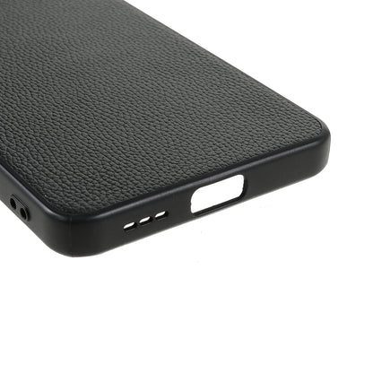 Litchi Texture Genuine Leather Coating TPU + PC Shockproof Phone Case Cover for Oppo Reno6 5G