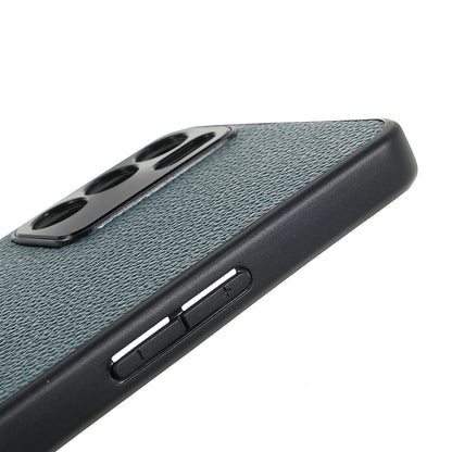 Litchi Texture Genuine Leather Coating TPU + PC Shockproof Phone Case Cover for Oppo Reno6 5G