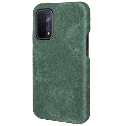 PU Leather Coated PC Phone Case Scratch-proof Phone Protective Cover for Oppo A54 5G/A93 5G/A74 5G