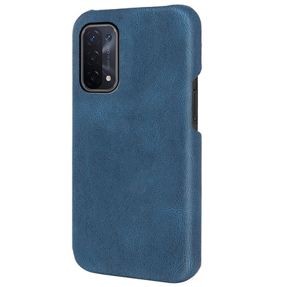 PU Leather Coated PC Phone Case Scratch-proof Phone Protective Cover for Oppo A54 5G/A93 5G/A74 5G