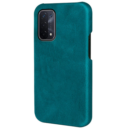 PU Leather Coated PC Phone Case Scratch-proof Phone Protective Cover for Oppo A54 5G/A93 5G/A74 5G