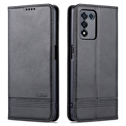 AZNS Well-protected Auto-absorbed Case Wallet Design Shockproof PU Leather Phone Stand Cover for Oppo K9s/Realme Q3s