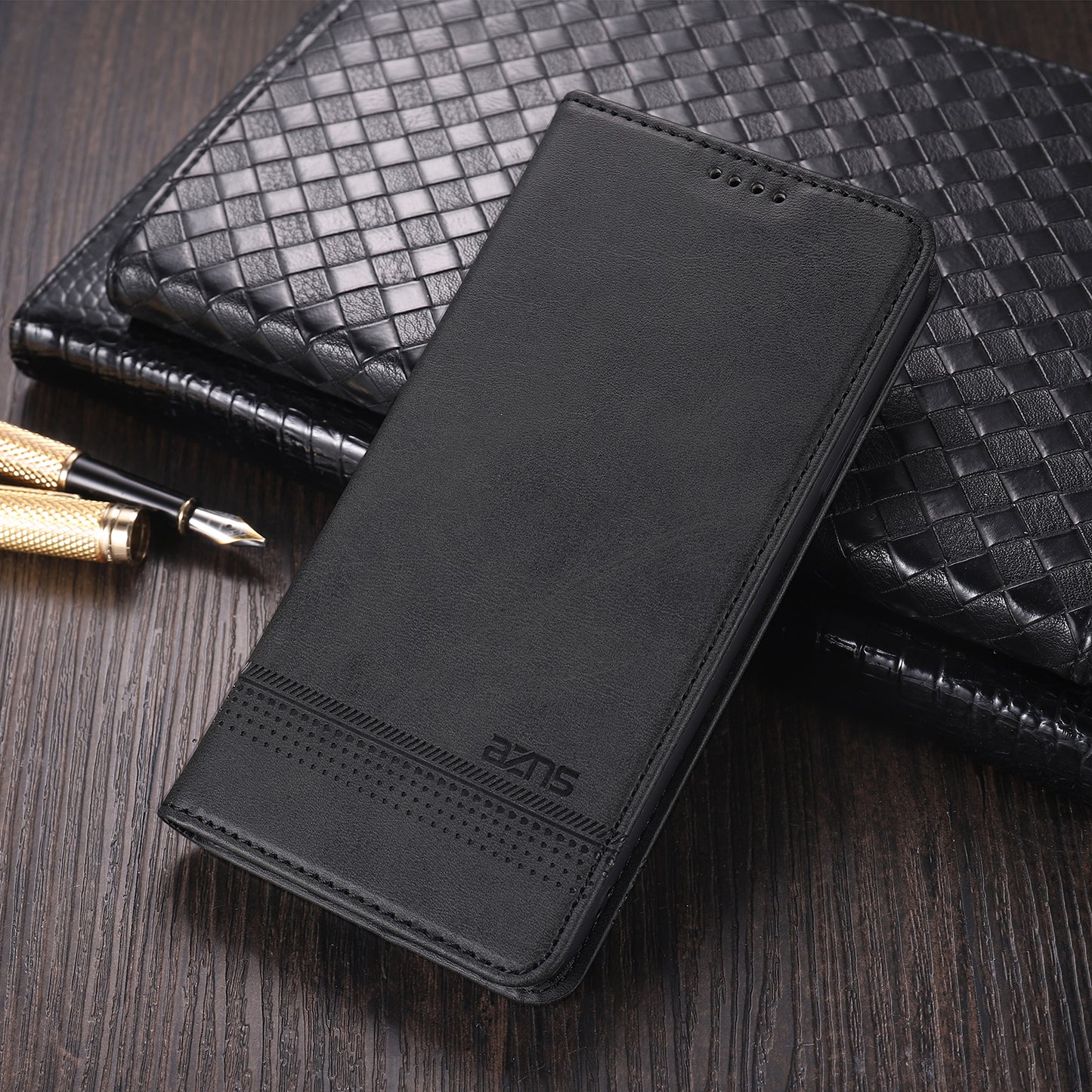 AZNS Well-protected Auto-absorbed Case Wallet Design Shockproof PU Leather Phone Stand Cover for Oppo K9s/Realme Q3s