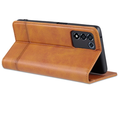 AZNS Well-protected Auto-absorbed Case Wallet Design Shockproof PU Leather Phone Stand Cover for Oppo K9s/Realme Q3s