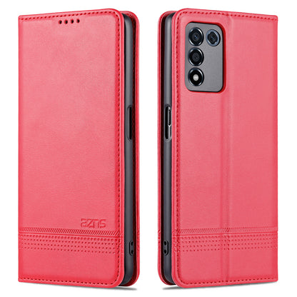 AZNS Well-protected Auto-absorbed Case Wallet Design Shockproof PU Leather Phone Stand Cover for Oppo K9s/Realme Q3s