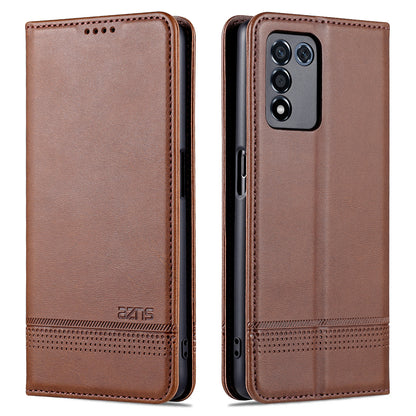 AZNS Well-protected Auto-absorbed Case Wallet Design Shockproof PU Leather Phone Stand Cover for Oppo K9s/Realme Q3s