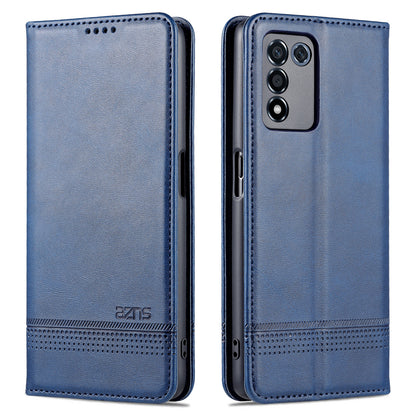 AZNS Well-protected Auto-absorbed Case Wallet Design Shockproof PU Leather Phone Stand Cover for Oppo K9s/Realme Q3s