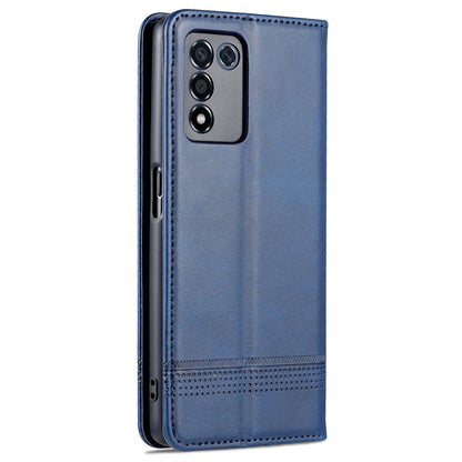 AZNS Well-protected Auto-absorbed Case Wallet Design Shockproof PU Leather Phone Stand Cover for Oppo K9s/Realme Q3s