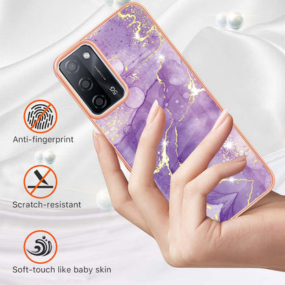 IMD IML Luxury Electroplate Edge Soft TPU Marble Style Phone Protective Case for Oppo A53s 5G / A55 5G / A54 4G / A54s / A16 / A16s