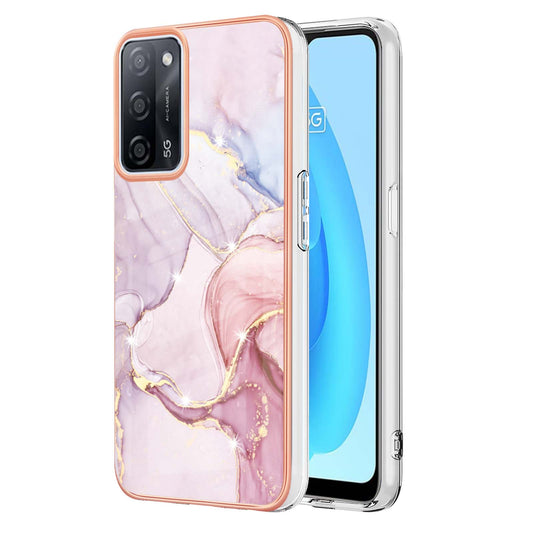 IMD IML Luxury Electroplate Edge Soft TPU Marble Style Phone Protective Case for Oppo A53s 5G / A55 5G / A54 4G / A54s / A16 / A16s