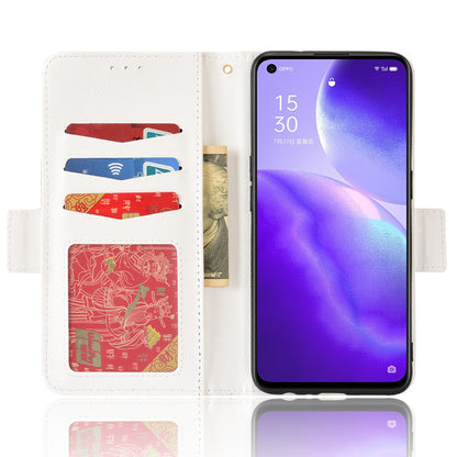 PU Leather + TPU Phone Case Stand Wallet Function Litchi Texture Shell for Oppo Reno5 4G/5G/Reno5 K/Find X3 Lite