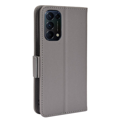 PU Leather + TPU Phone Case Stand Wallet Function Litchi Texture Shell for Oppo Reno5 4G/5G/Reno5 K/Find X3 Lite