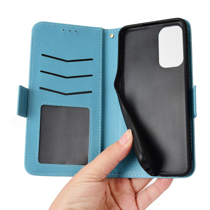 PU Leather + TPU Phone Case Stand Wallet Function Litchi Texture Shell for Oppo Reno5 4G/5G/Reno5 K/Find X3 Lite